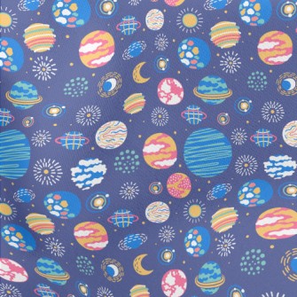 Cosmic Planet Lightweight Cotton Poplin