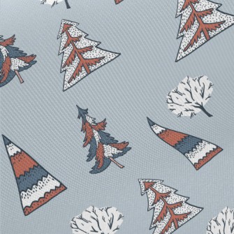 Tricolor Christmas Tree Midweight Cotton Poplin