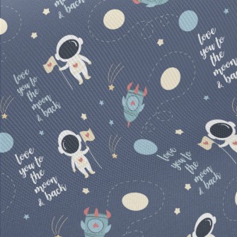 Astronauts Land On The Moon Midweight Cotton Poplin