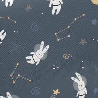 Stars And Space Bunny Midweight Cotton Poplin
