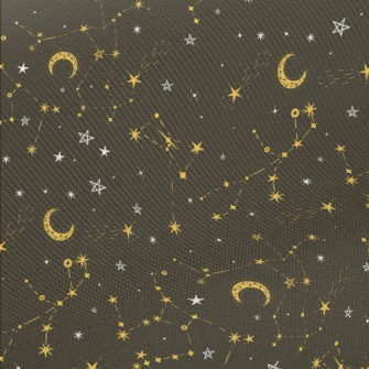 Moon And Constellations Midweight Cotton Poplin