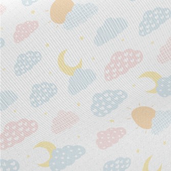 Love Dots Grid Cloud Midweight Cotton Poplin