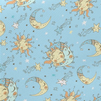 Smiling Sun And Moon Midweight Cotton Poplin