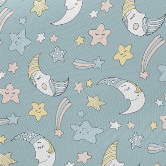 Father Moon And Shooting Stars Midweight Cotton Poplin