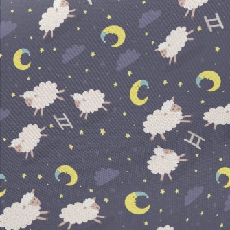 Sheep Jumping Fence Midweight Cotton Poplin