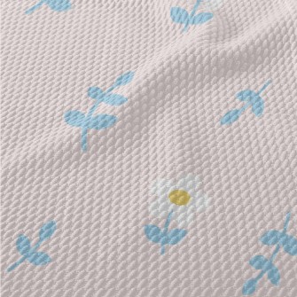 Lovely Flowers And Leaves Birdseye Piqué