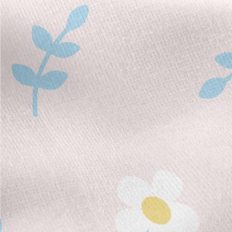 Lovely Flowers And Leaves Jersey Backed Fleece