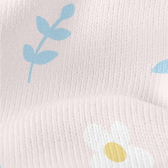 Lovely Flowers And Leaves Stretch Jersey