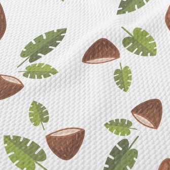 Coconut Shell And Leaves Birdseye Piqué