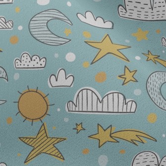 Sun Moon Stars Sky Chiffon