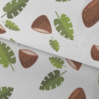 Coconut Shell And Leaves Waterproof Oxford