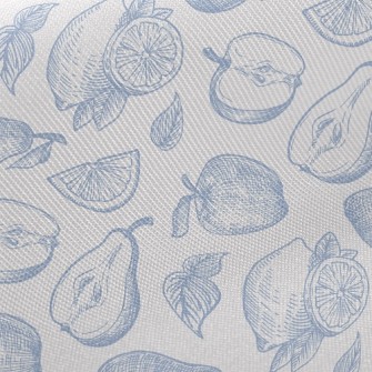 Sketch Of Beautiful Fruits Twill
