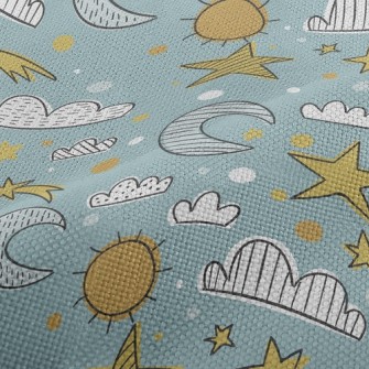 Sun Moon Stars Sky Performance Linen