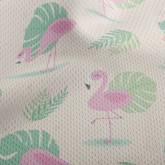Tropical Flamingo Athletic Mesh Flat Back