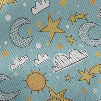 Sun Moon Stars Sky Standard Corduroy