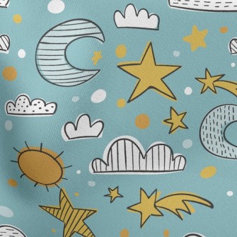 Sun Moon Stars Sky Stretch Ponte