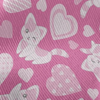 Cute Loving Cat Standard Corduroy
