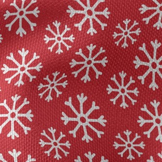 Snow White Flakes Waterproof Canvas