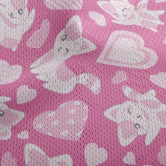 Cute Loving Cat Athletic Mesh Flat Back