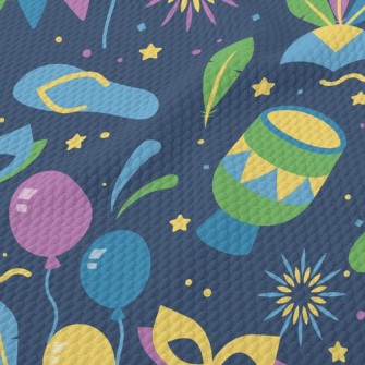 Carnival Mask Party Birdseye Piqué