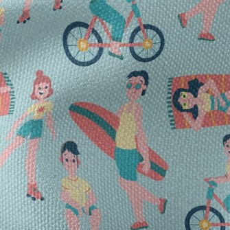 Surf Skate People Waterproof Canvas