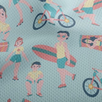 Surf Skate People Athletic Mesh Flat Back