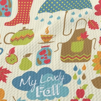 I Love Fall Gardening Birdseye Piqué