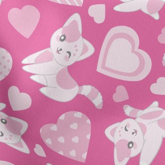 Cute Loving Cat Stretch Ponte