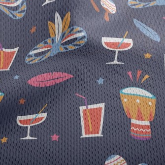 Cocktail Samba Party Athletic Mesh Flat Back