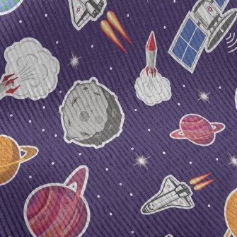 Outer Space Spaceship Rocket Standard Corduroy