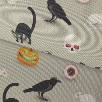 Evil Pumpkin Black Cat Mouse Waterproof Oxford