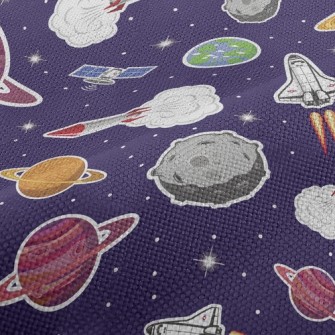 Outer Space Spaceship Rocket Performance Linen