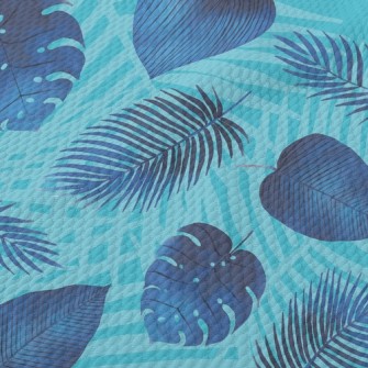 Tropical Leaves Birdseye Piqué