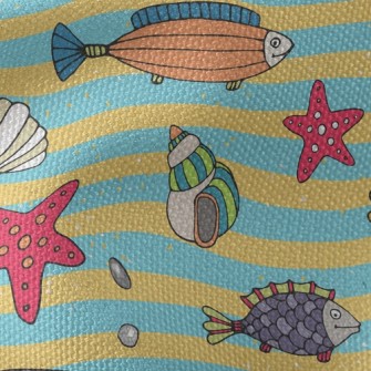 Colorful Sea Bottom Fish Waterproof Canvas