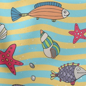 Colorful Sea Bottom Fish Stretch Ponte