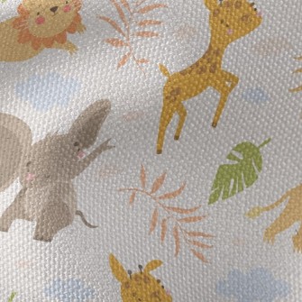 Lion Chasing Small Animals Waterproof Canvas