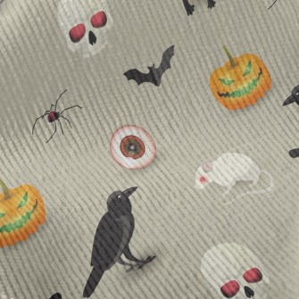 Evil Pumpkin Black Cat Mouse Standard Corduroy