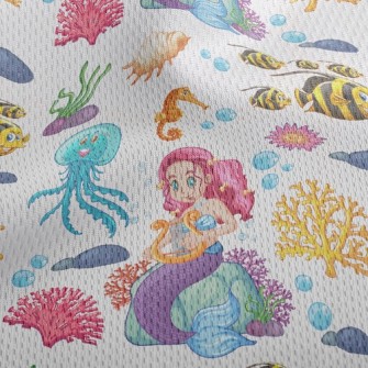 Undersea Mermaid Princess Athletic Mesh Flat Back