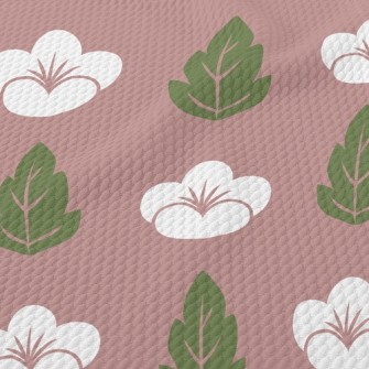Elegant Japanese Flowers Birdseye Piqué