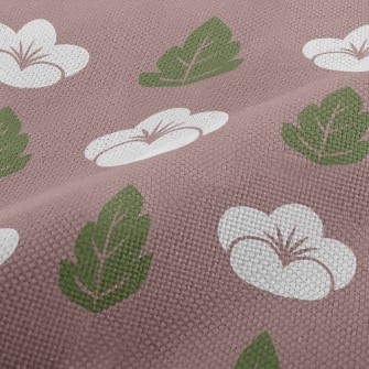 Elegant Japanese Flowers Performance Linen