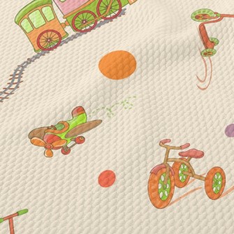 Cartoon Sea, Land And Air Tool Birdseye Piqué