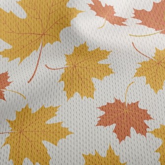 Autumn Yellow Leaves Athletic Mesh Flat Back