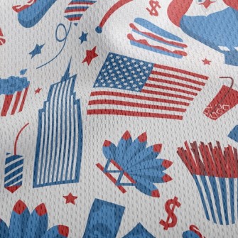 Classic American Architecture  Athletic Mesh Flat Back