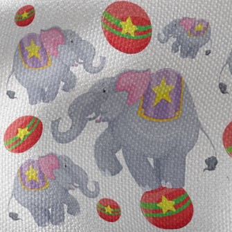 Circus Elephant Show Waterproof Canvas
