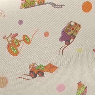 Cartoon Sea, Land And Air Tool Twill