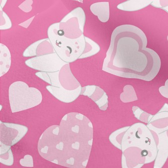 Cute Loving Cat Micro Fleece