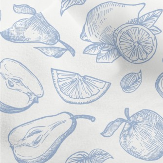 Sketch Of Beautiful Fruits Micro Fleece