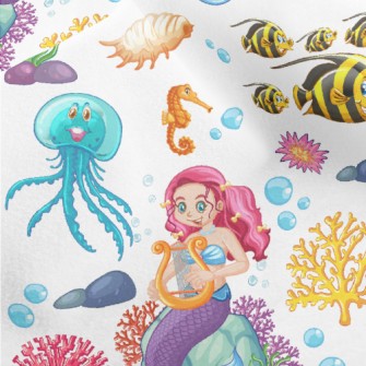 Undersea Mermaid Princess Micro Fleece