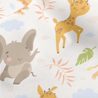 Lion Chasing Small Animals Micro Fleece