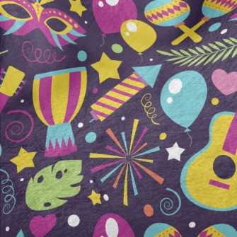 Colorful And Happy Carnival Minky